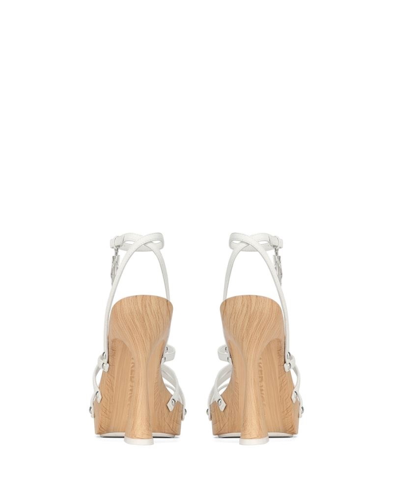 White Naked Wolfe Sofia Leather Women's Heels | RIYADH 865IDNYEC