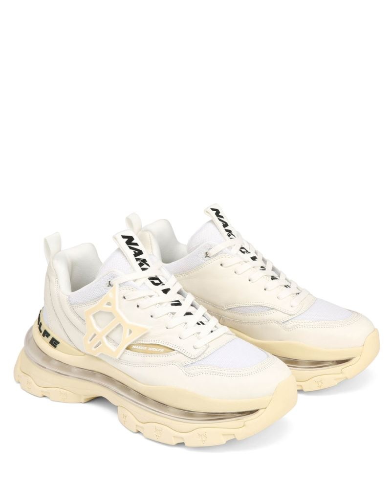 White Naked Wolfe Spring Men's Sneakers | RIYADH 017YPDXIS