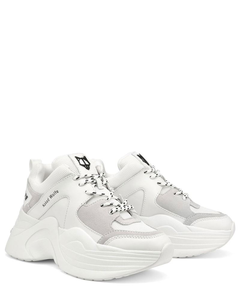 White Naked Wolfe Track Women's Sneakers | RIYADH 319CUNBYQ