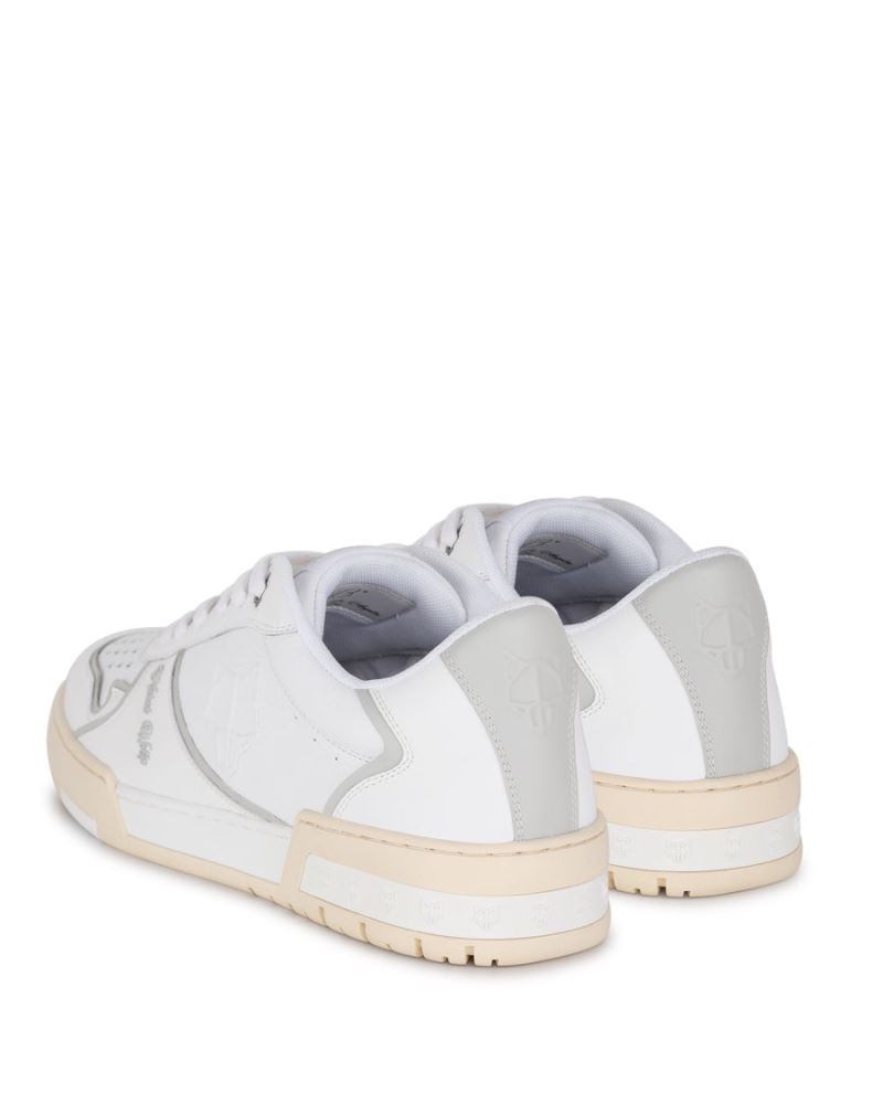 White Naked Wolfe Transmission Leather Men's Sneakers | RIYADH 324MJKDBE