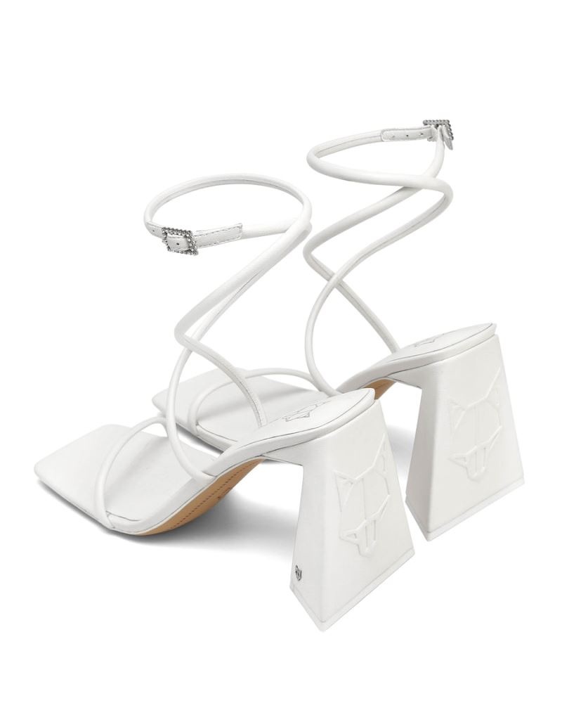 White Naked Wolfe Vergie Leather Women's Heels | RIYADH 064TZWPYF