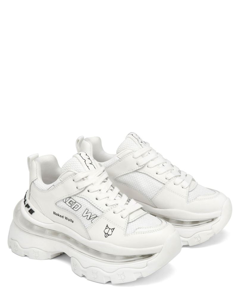 White Naked Wolfe Wind Women's Sneakers | RIYADH 794OSAVKD