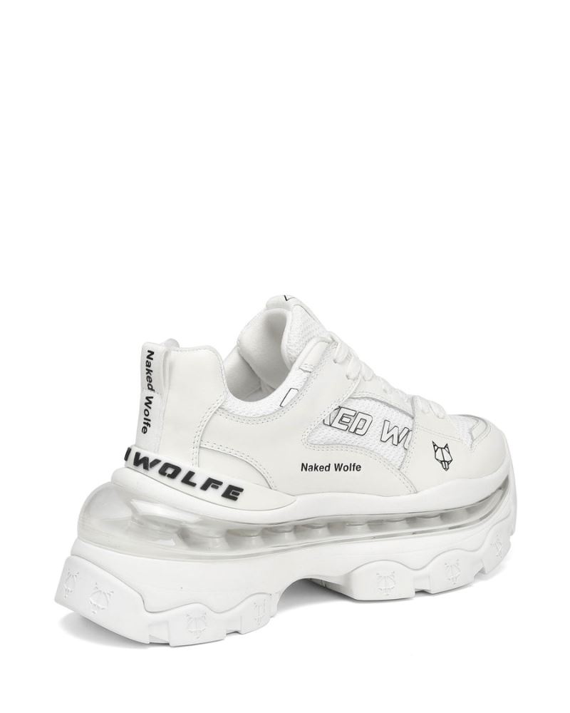 White Naked Wolfe Wind Women's Sneakers | RIYADH 794OSAVKD