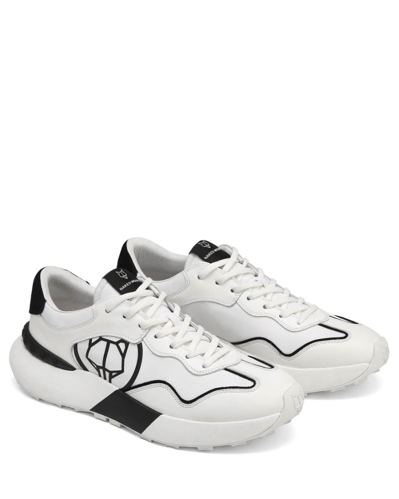 White / Black Naked Wolfe Drought Men's Sneakers | RIYADH 467ZUYRSQ