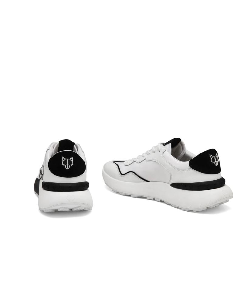 White / Black Naked Wolfe Drought Men's Sneakers | RIYADH 467ZUYRSQ