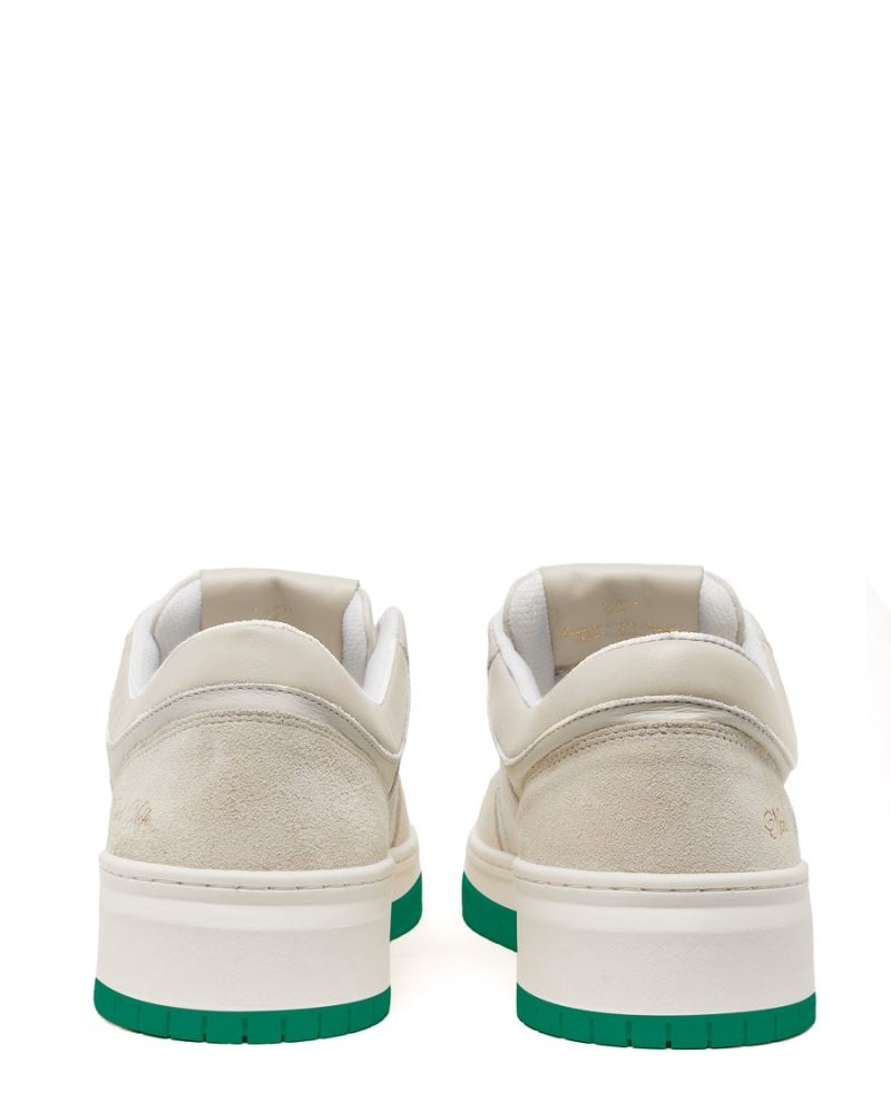 White / Green Naked Wolfe CM-01 Leather Suede Combo Men's Sneakers | RIYADH 029KNBHGI