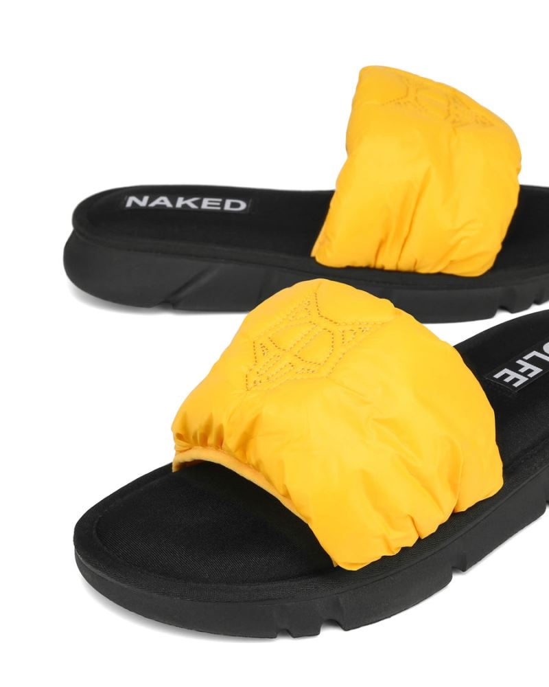 Yellow Naked Wolfe Coasting Men's Slides | RIYADH 754DVXISG