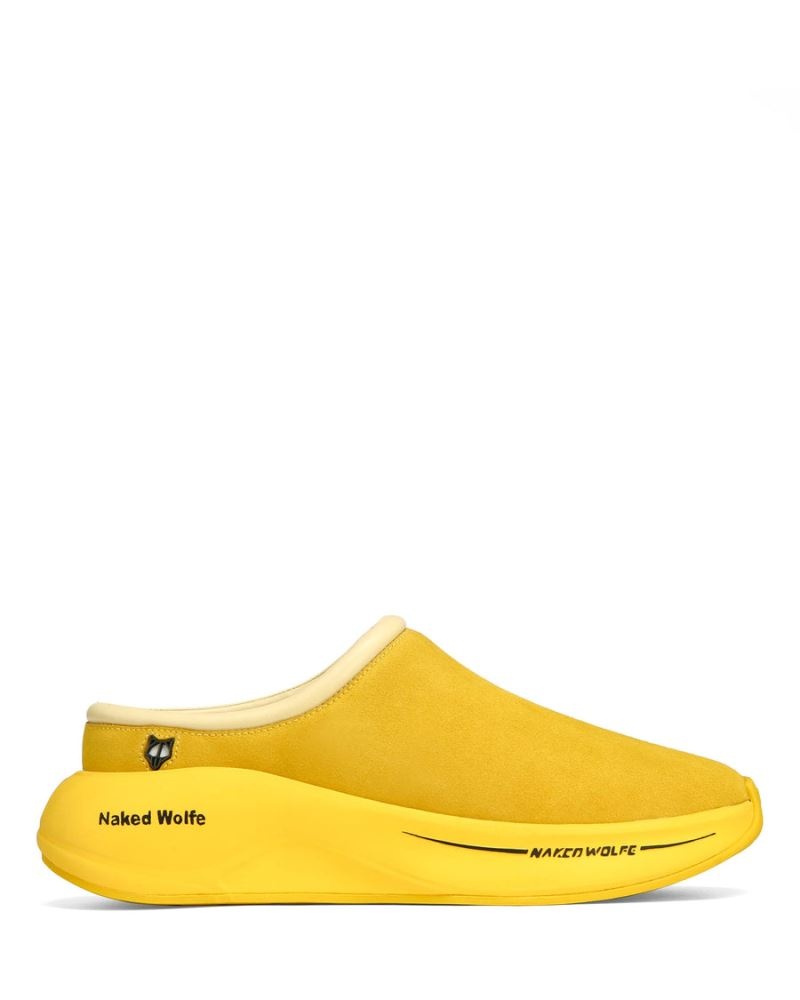 Yellow Naked Wolfe Dawn Suede Men's Slippers | RIYADH 912ERNSAX