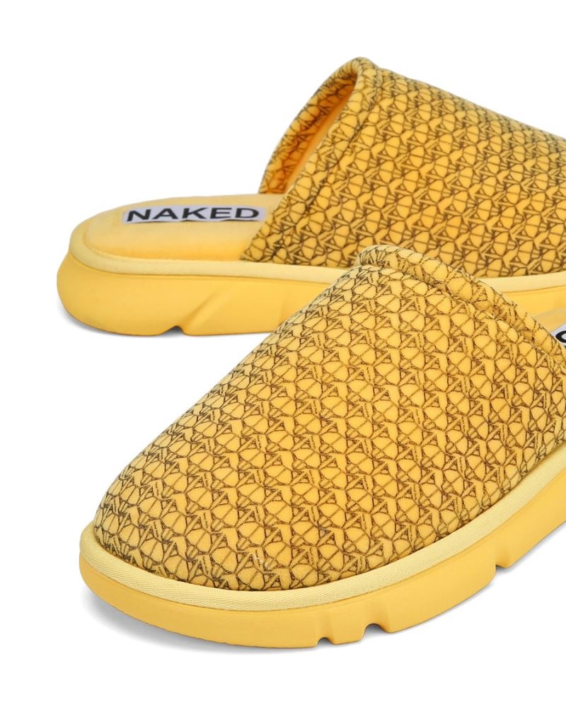 Yellow Naked Wolfe Ohio Men's Slippers | RIYADH 264YZNTDE