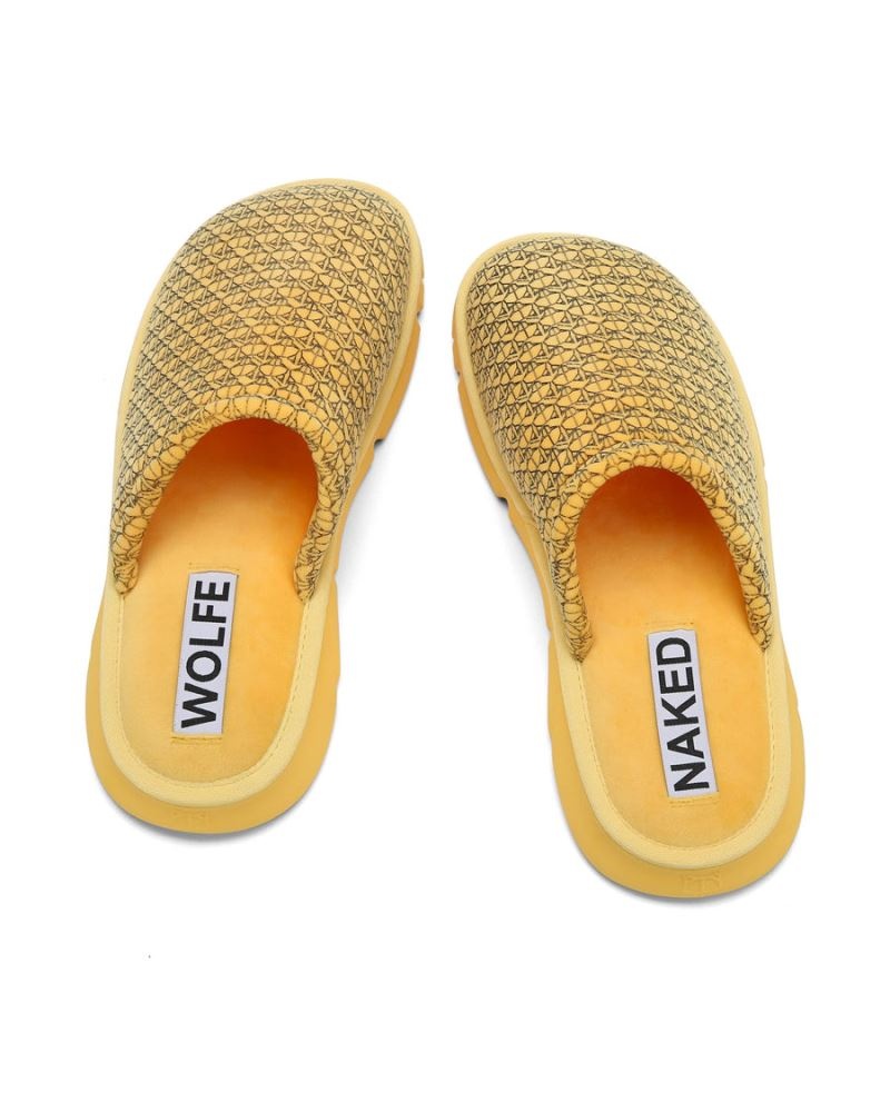 Yellow Naked Wolfe Ohio Men's Slippers | RIYADH 264YZNTDE