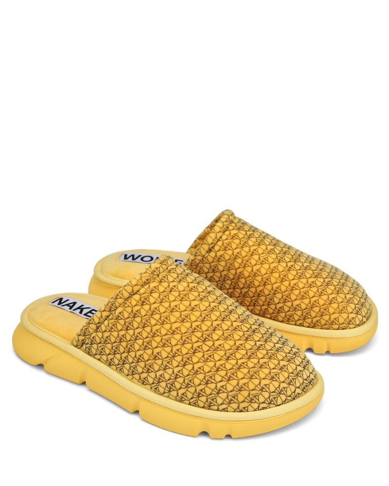 Yellow Naked Wolfe Ohio Men's Slippers | RIYADH 264YZNTDE