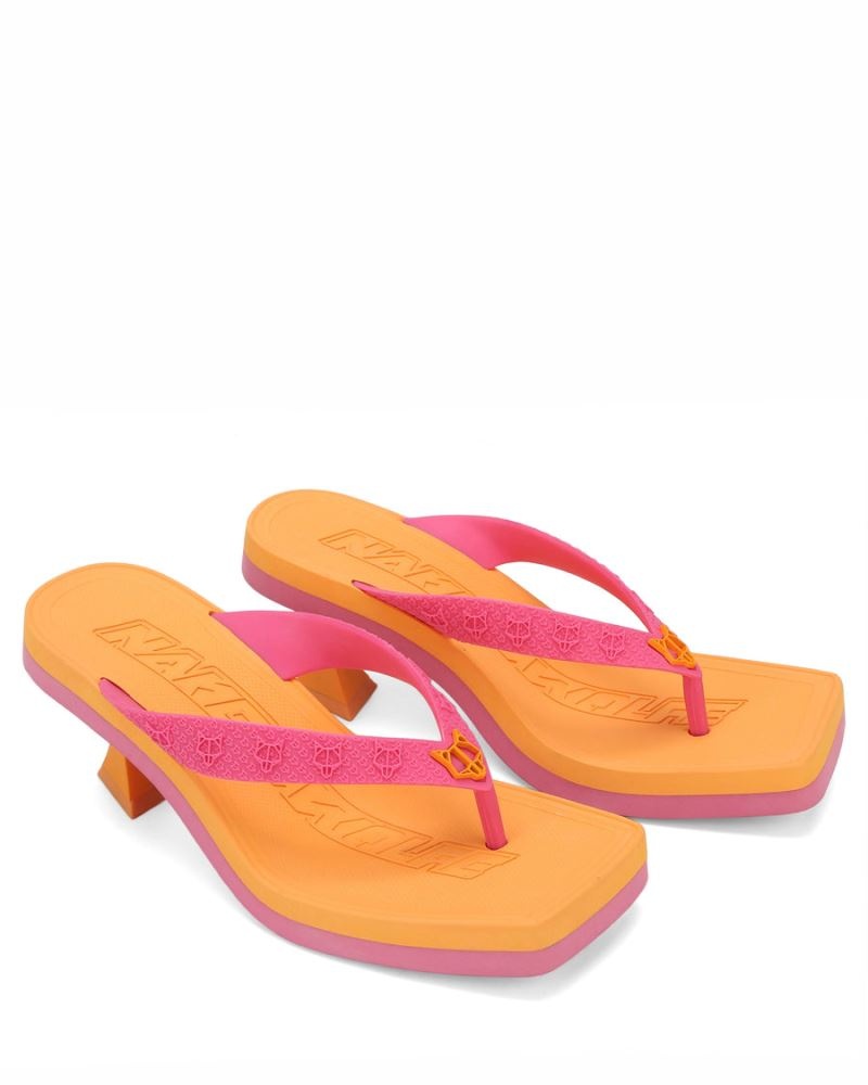 Yellow / Pink Naked Wolfe Foxy Watermelon Women's Heels | RIYADH 403AYHZXQ