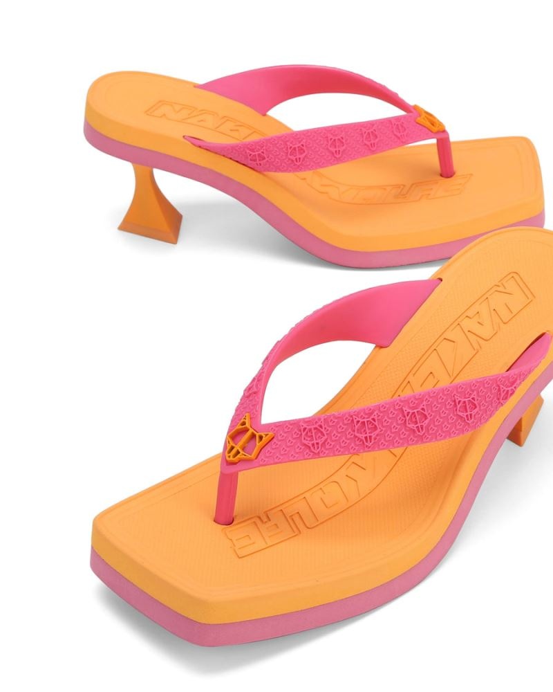 Yellow / Pink Naked Wolfe Foxy Watermelon Women's Heels | RIYADH 403AYHZXQ